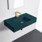 Green Bathroom Sink, Ceramic